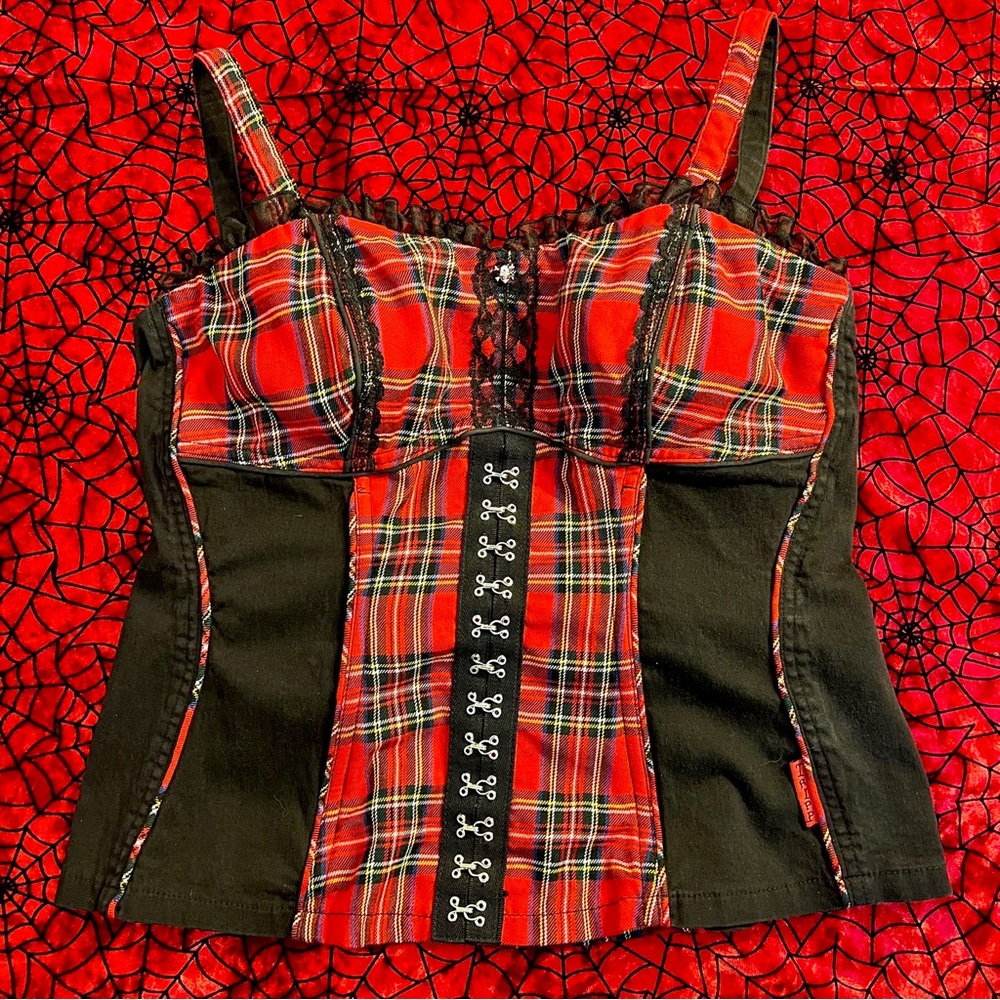 TRIPP NYC red plaid corset top 2X - FOR TRADES (SPOKEN FOR DO NOT BUY)
